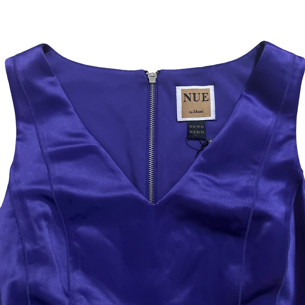 Nue by Shani sold at Nordstrom NWT Plum Cocktail Dress with Bow Detail Size 10 - Picture 9 of 13